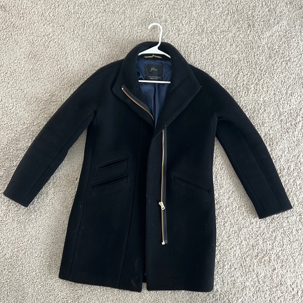 J crew size 4 black pea coat